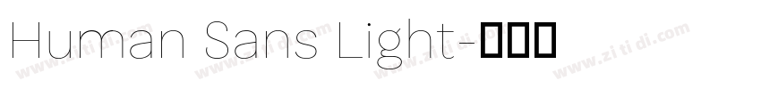 Human Sans Light字体转换